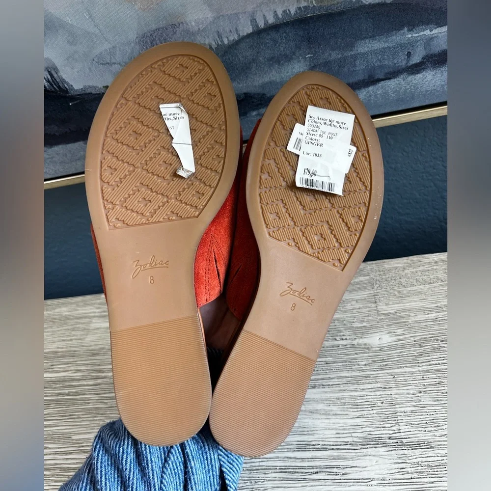 🆕 Zodiac Giada Vibrant Dark Orange and Rich Brown Sandals